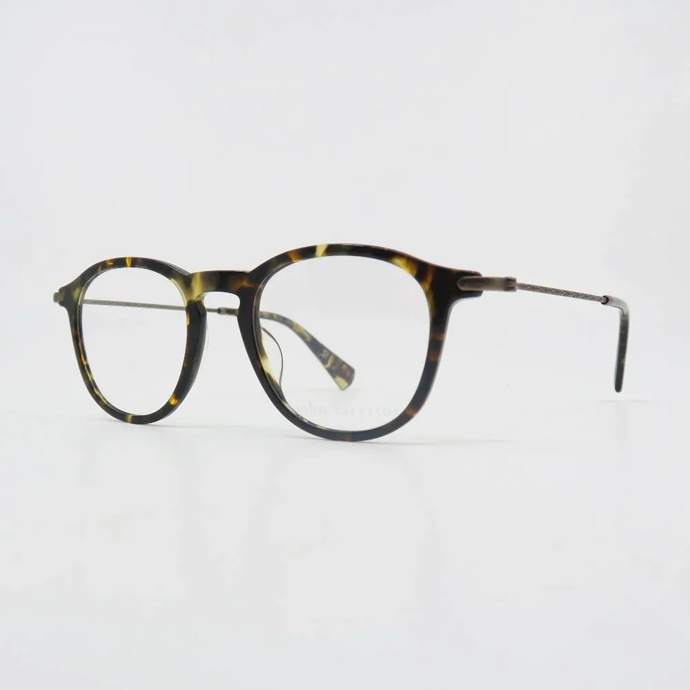 John Varvatos VJV421 47mm Olive Tortoise Oval New Men's Eyeglasses. - Picture 3 of 8